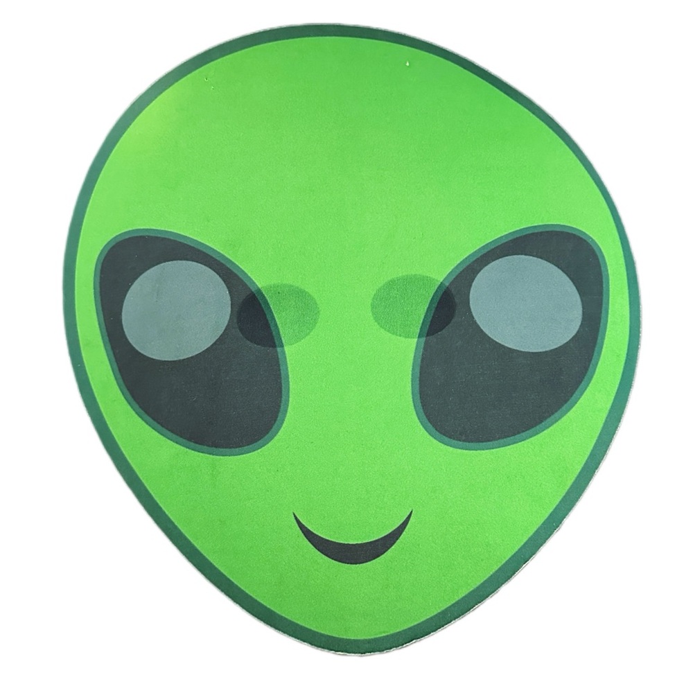 Y2K ALIEN MASK Green and Black with Eyeholes, Alien Prop, Decoration, Prank, etc